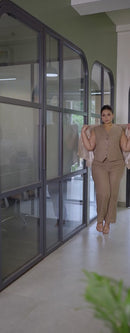 Mocha Mousse Turkish Linen Vest